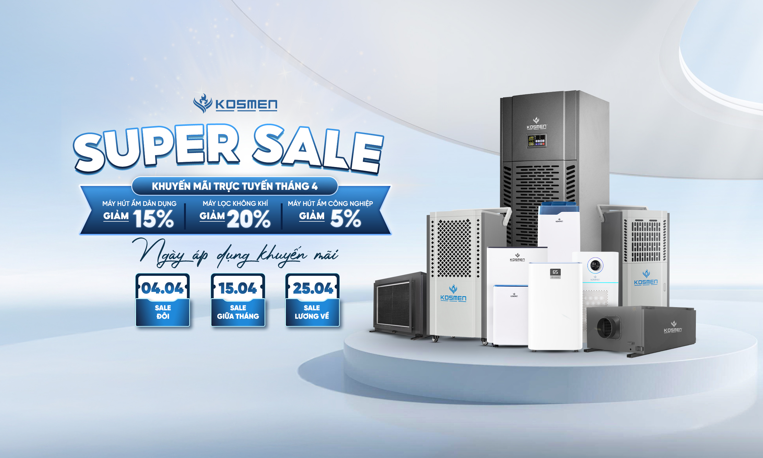 Ưu Đãi Tháng 4: Sale Đến 20% Cho Nhiều Sản Phẩm Kosmen