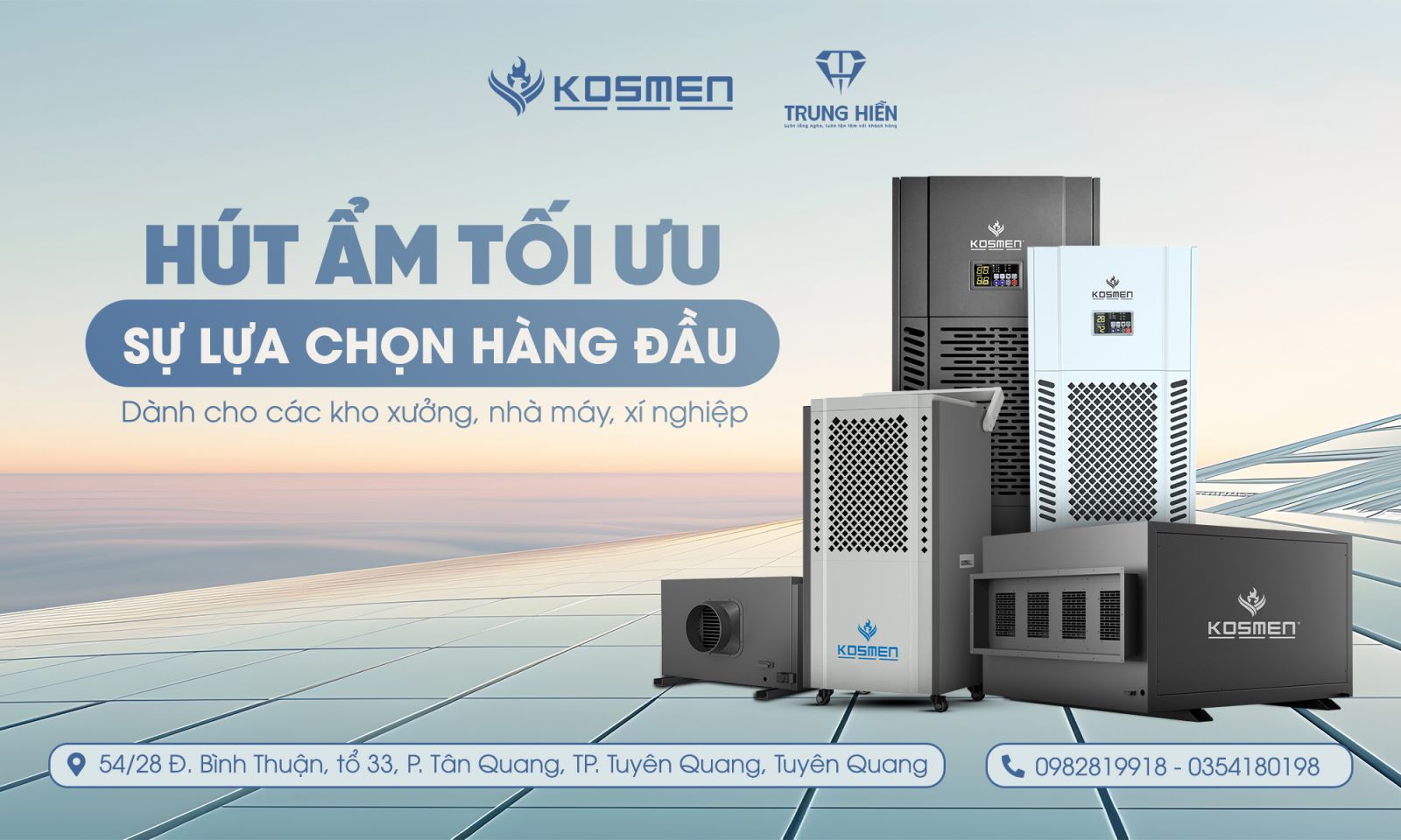 Trung Hiền là nhà phân phối các sản phẩm chính hãng Kosmen tại khu vực Tuyên Quang
