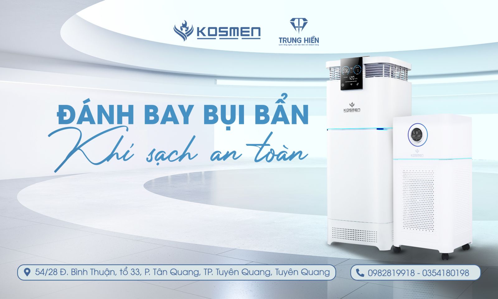 Trung Hiền ph&acirc;n phối m&aacute;y lọc kh&ocirc;ng kh&iacute; Kosmen đa t&iacute;nh năng