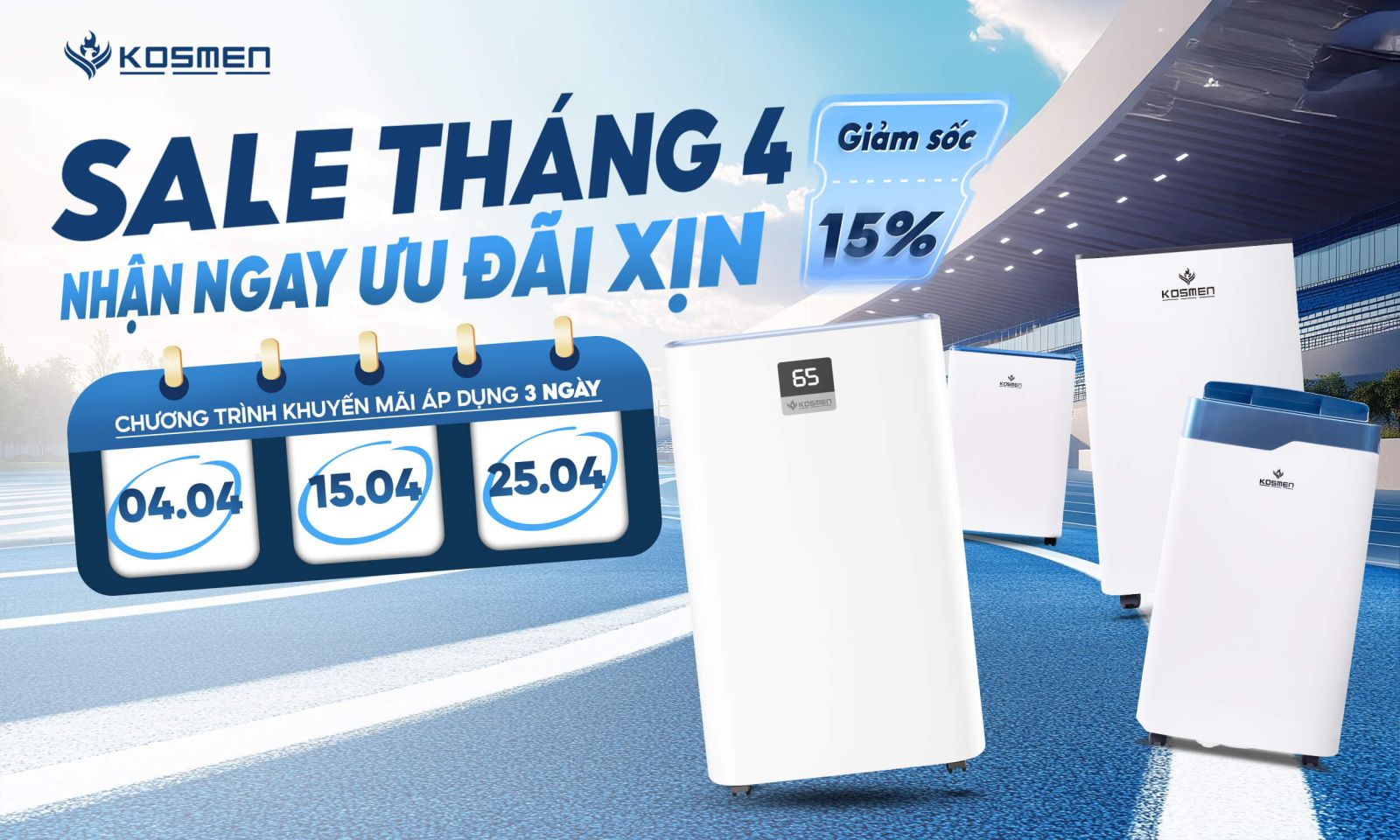 Ưu đ&atilde;i xịn m&aacute;y h&uacute;t ẩm d&acirc;n dụng Kosmen