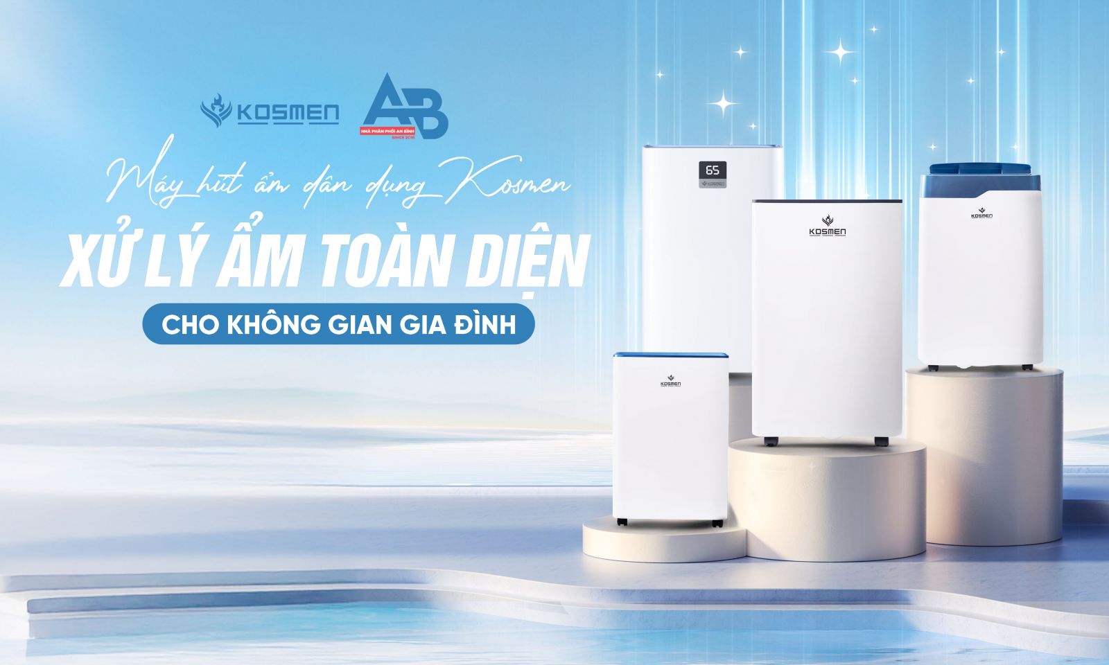 M&aacute;y h&uacute;t ẩm d&acirc;n dụng Kosmen gi&uacute;p kh&ocirc;ng gian gia đ&igrave;nh lu&ocirc;n th&ocirc;ng tho&aacute;ng, sạch sẽ