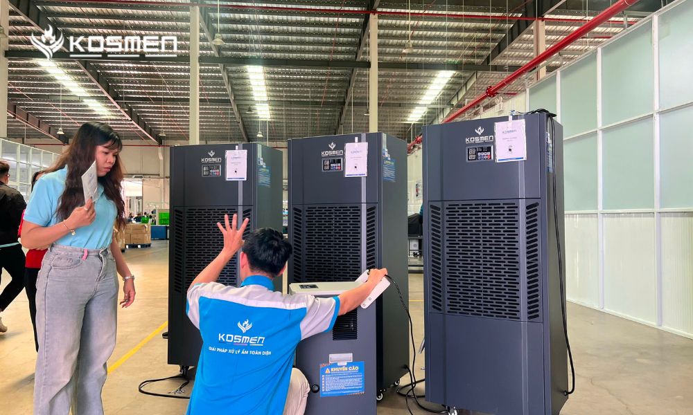 B&agrave;n giao m&aacute;y h&uacute;t ẩm Kosmen KM-250S v&agrave; Kosmen KM-90S tại C&ocirc;ng Ty TNHH Hong Bao