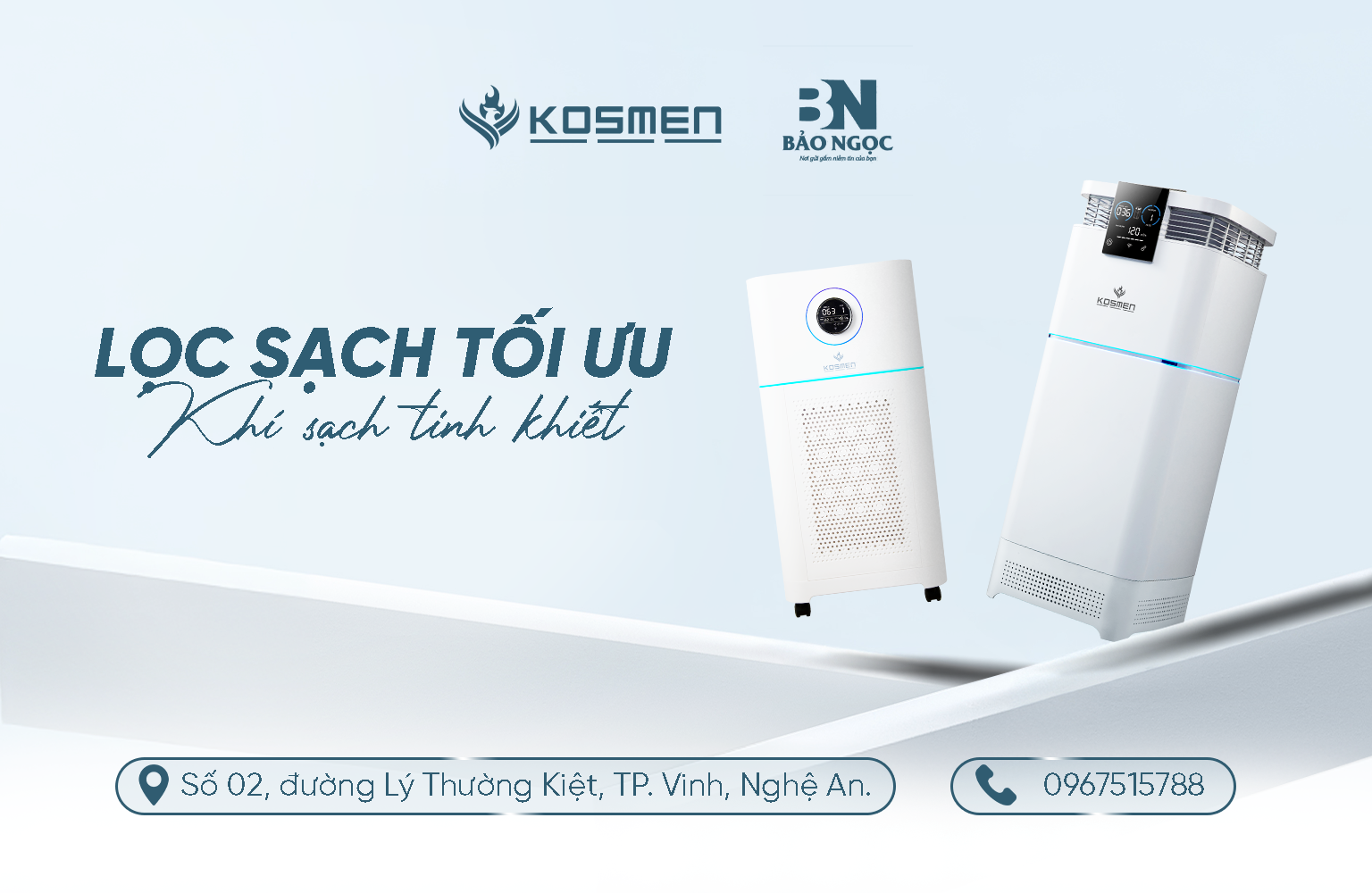 Bảo Ngọc ph&acirc;n phối m&aacute;y lọc kh&ocirc;ng kh&iacute; Kosmen tại Nghệ An, H&agrave; Tĩnh