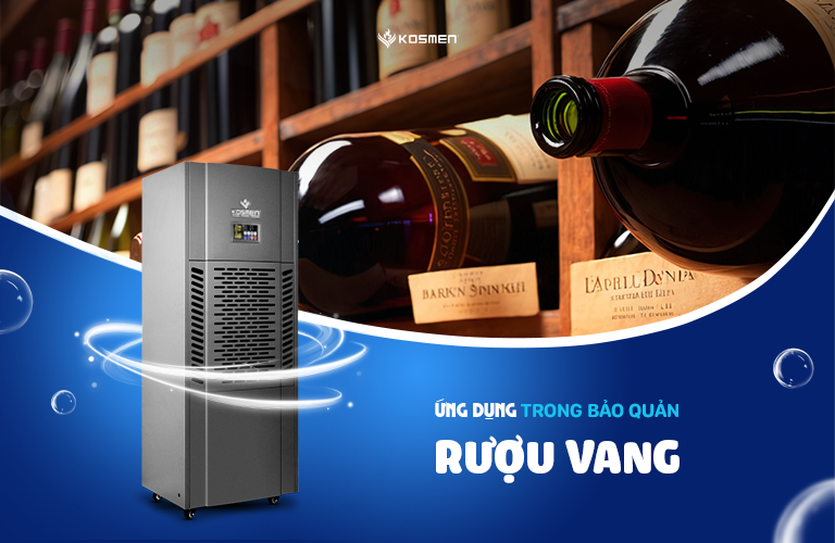 Kiểm soát độ ẩm trong quá trình sản xuất rượu vang bằng máy hút ẩm