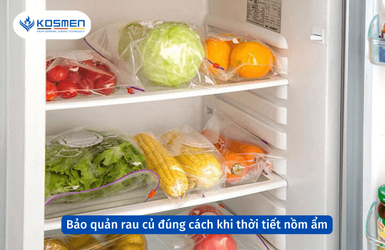 Bảo quản rau củ đúng cách khi thời tiết nồm ẩm