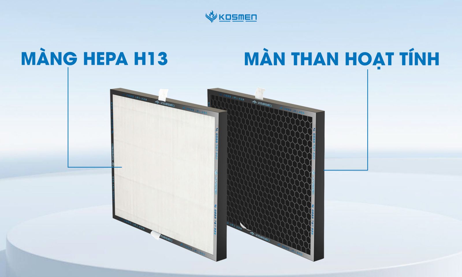 Bộ lõi lọc thay thế cho máy lọc không khí và hút ẩm Kosmen KM-30N nhỏ gọn, dễ thay thế