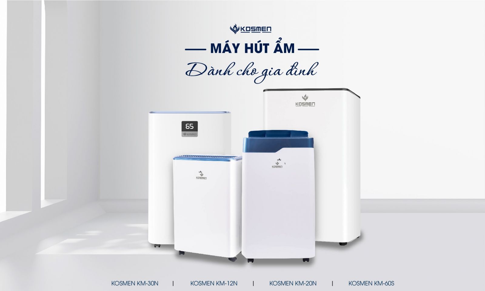 Máy hút ẩm Kosmen - Giải pháp bảo vệ gia đình cho mùa nồm ẩm