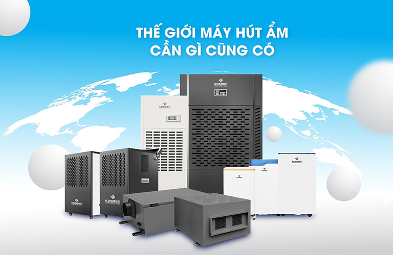 Máy hút ẩm Kosmen giải quyết hiệu quả các vấn đề về độ ẩm