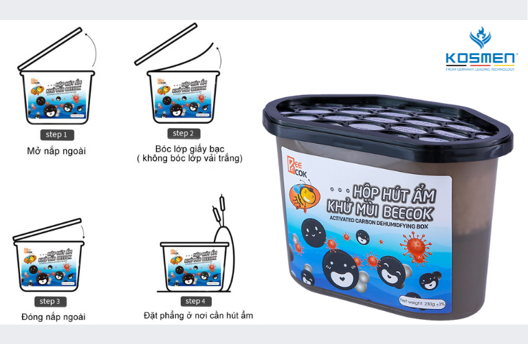 Hộp hút ẩm chỉ có thể sử dụng trong khoảng thời gian từ 2-4 tháng