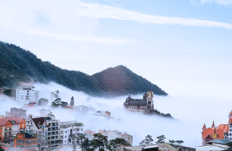 Tam Đảo nổi tiếng với cảnh đẹp m&acirc;y m&ugrave; che phủ quanh năm