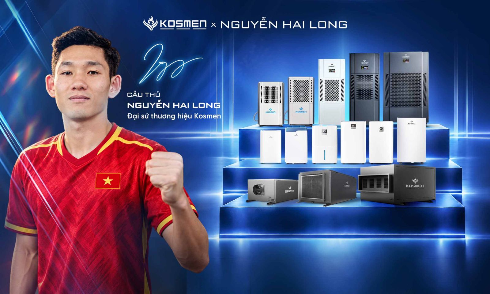 Nguyễn Hai Long &ndash; gương mặt đại diện cho d&ograve;ng m&aacute;y h&uacute;t ẩm Kosmen