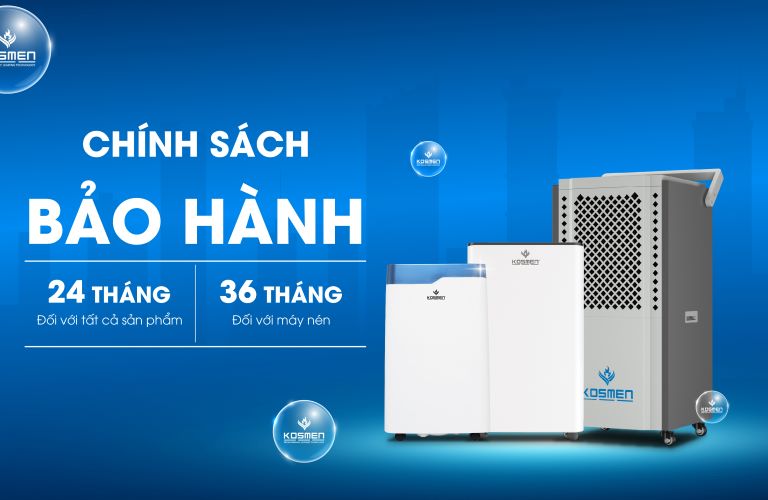 Ch&iacute;nh s&aacute;ch bảo h&agrave;nh khi mua m&aacute;y h&uacute;t ẩm Kosmen
