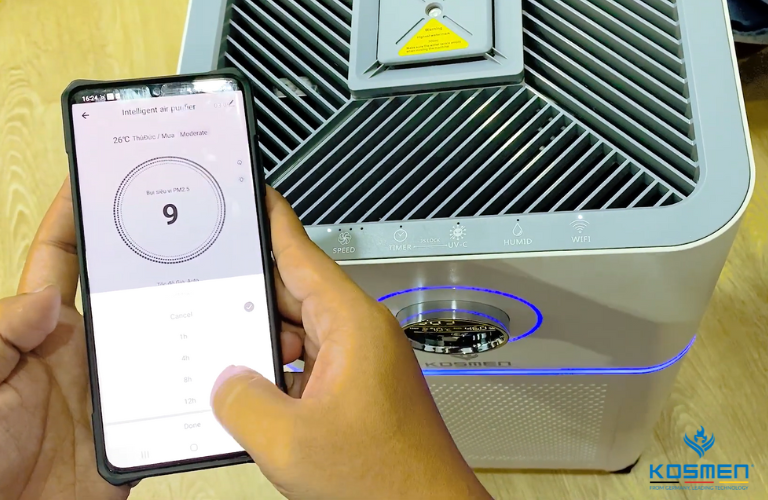 N&ecirc;n sử dụng m&aacute;y lọc kh&ocirc;ng kh&iacute; c&oacute; thể c&agrave;i đặt giờ, điều chỉnh tốc độ gi&oacute;