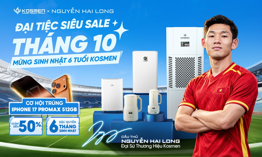 Chỉ trong th&aacute;ng 10, mua c&aacute;c sản phẩm Kosmen tr&ecirc;n c&aacute;c s&agrave;n thương mại điện tử v&agrave;o c&aacute;c ng&agrave;y si&ecirc;u sale sẽ được giảm l&ecirc;n đến 50%.  