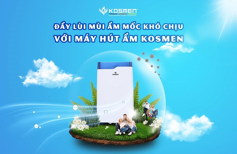 Máy hút ẩm Kosmen xử lý và ngăn chặn các tác nhân gây mùi