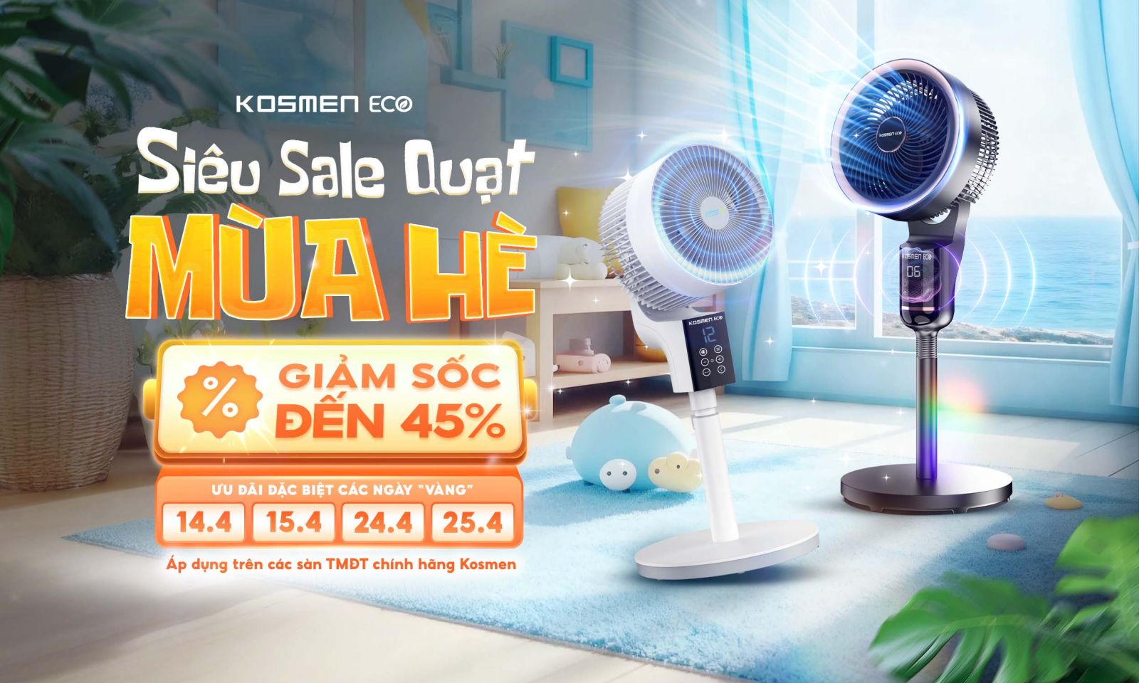 Deal quạt hot nhất h&egrave; n&agrave;y, ưu đ&atilde;i đến 45%