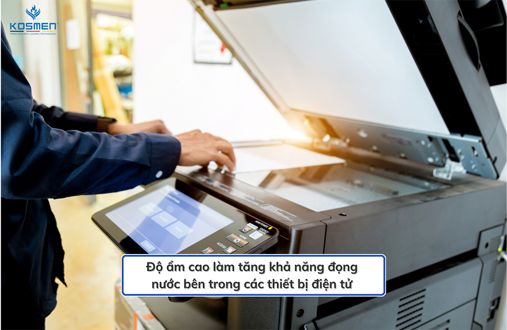 Độ ẩm cao làm tăng nguy cơ hỏng hóc các thiết bị điện tử