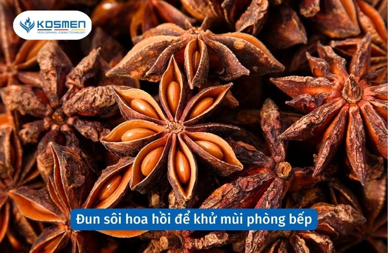 Đun sôi hoa hồi để khử mùi phòng bếp