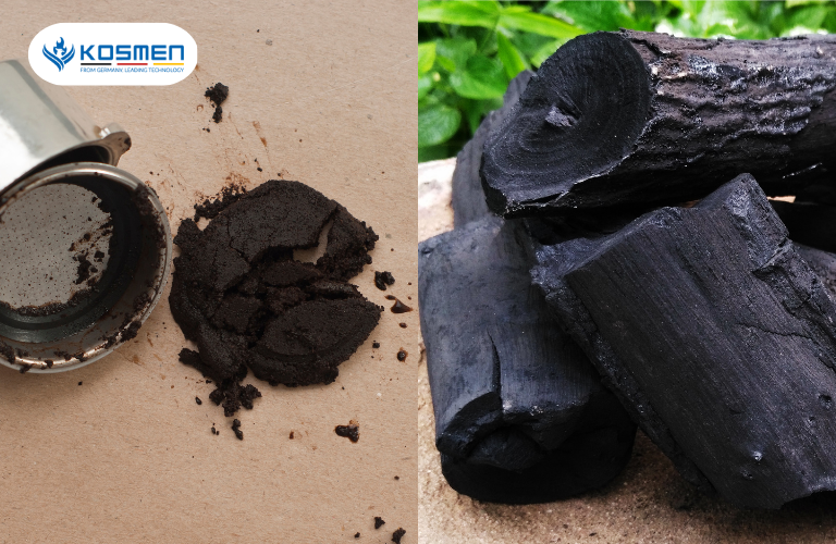 Dùng bã cà phê hoặc than củi để loại bỏ nấm mốc