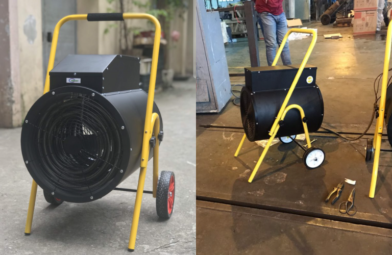 Quạt sấy n&oacute;ng c&oacute; thể tỏa ra mức nhiệt lớn l&ecirc;n đến 80 độ C