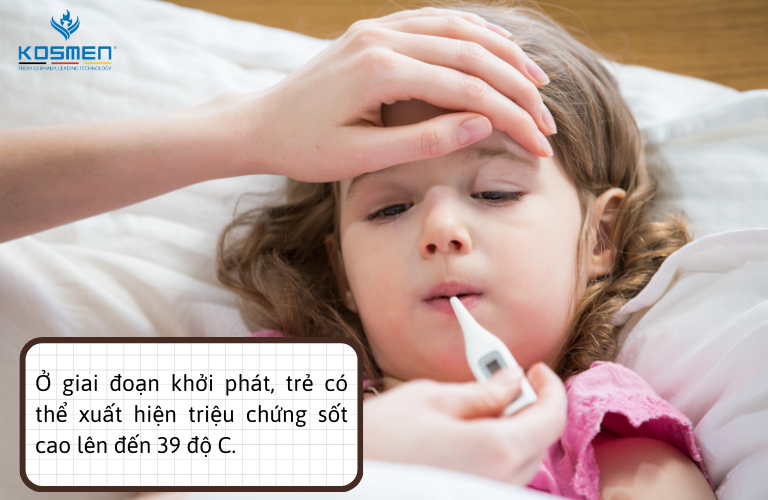 Người mắc bệnh tay chân miệng còn có thể sốt cao trong giai đoạn khởi phát bệnh