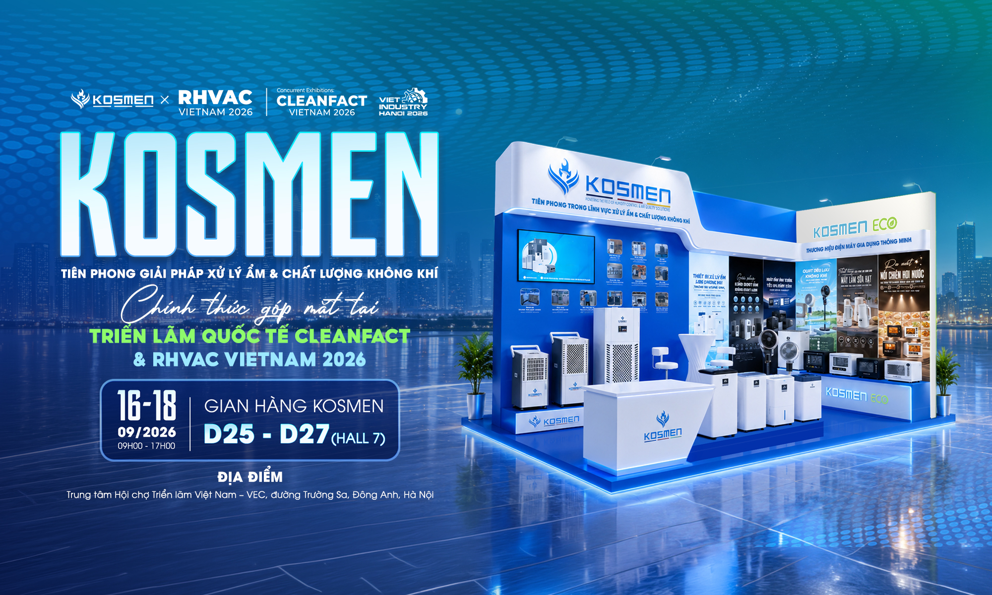 Triển lãm quốc tế CLEANFACT & RHVAC Vietnam 2026 – Nơi hội tụ của tinh hoa ngành RHVAC
