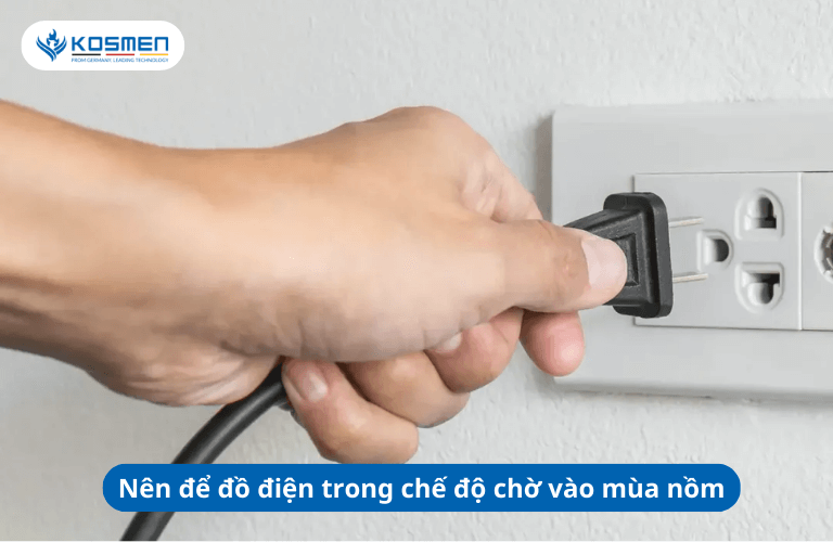 Nên để thiết bị điện trong chế độ chờ.