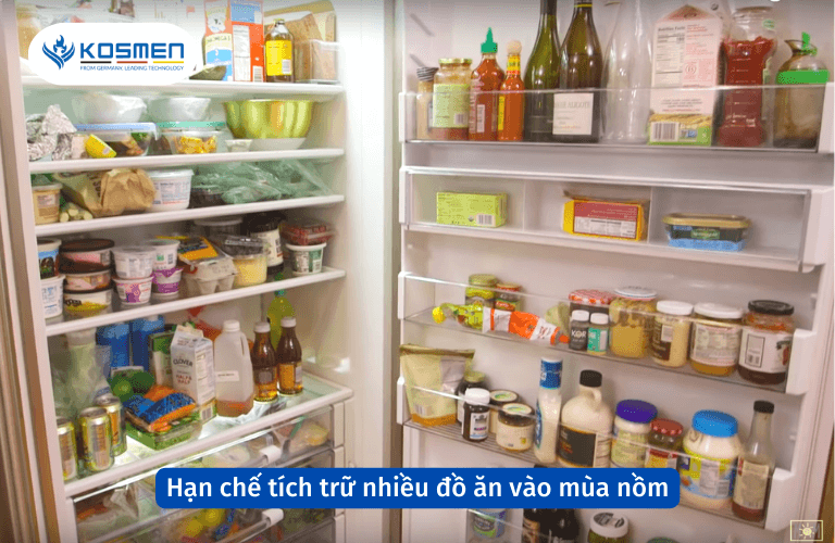 Hạn chế tích trữ quá nhiều đồ ăn vào mùa nồm