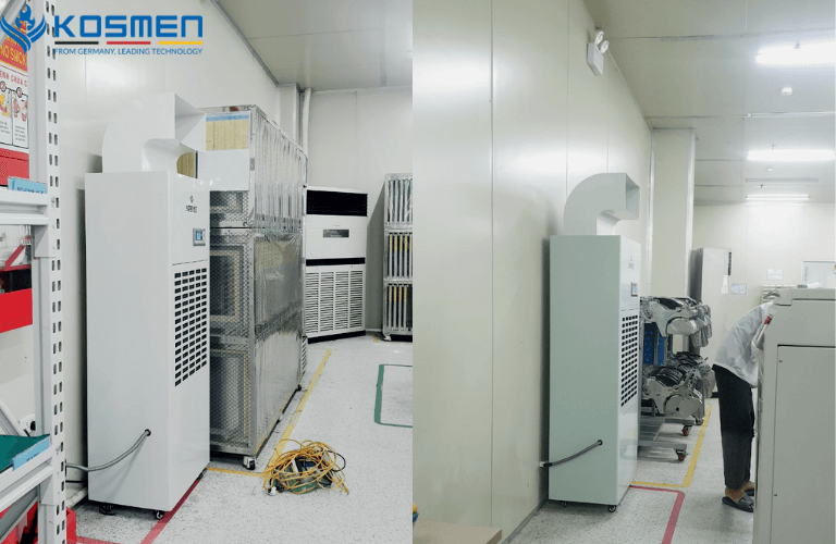 Hình ảnh lắp đặt máy hút ẩm Kosmen trong công ty TNHH Link Electronics