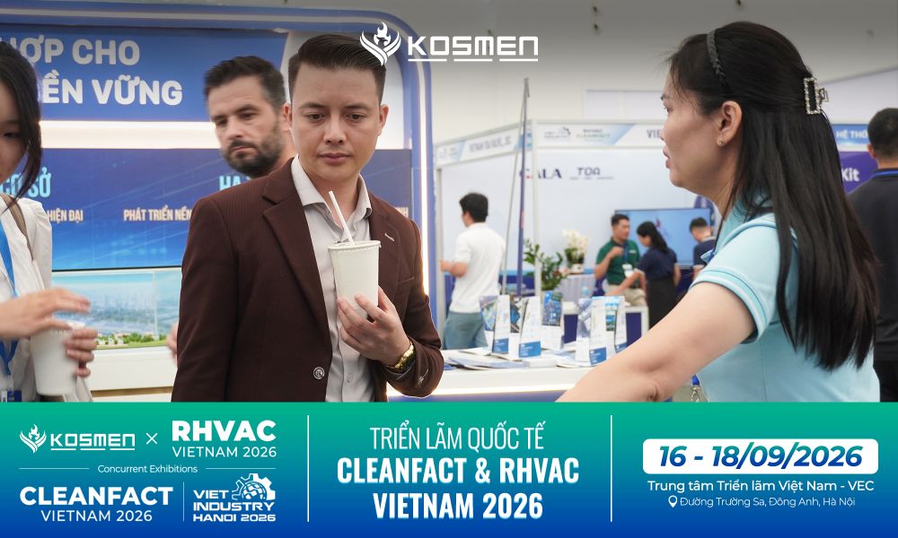 Khách quốc tế trực tiếp trải nghiệm sản phẩm tại gian hàng Kosmen