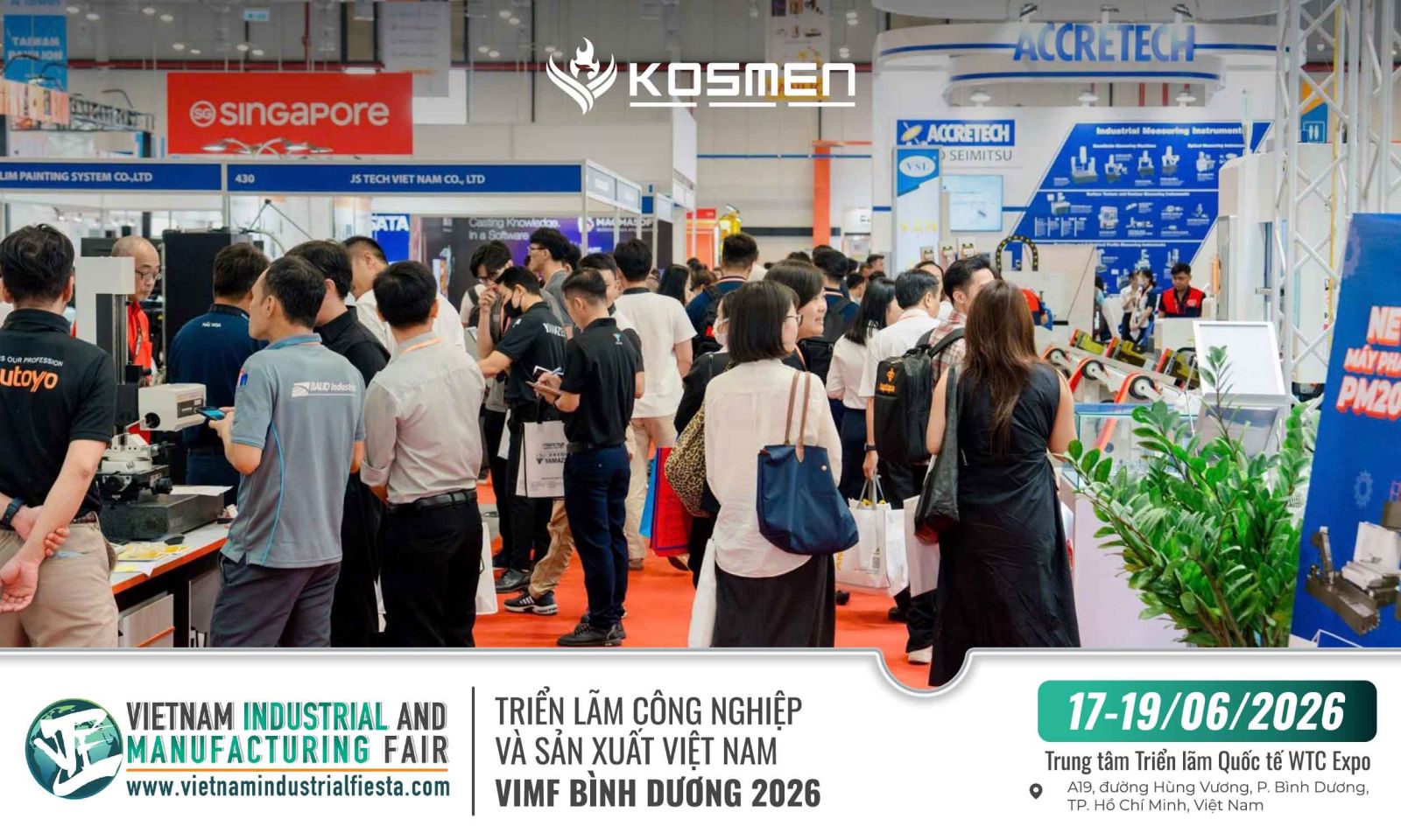 Đến với triển lãm VIMF Bình Dương 2026, khách tham quan có cơ hội trải nghiệm trực tiếp các sản phẩm, giải pháp tiên tiến phục vụ trong sinh hoạt và công nghiệp sản xuất