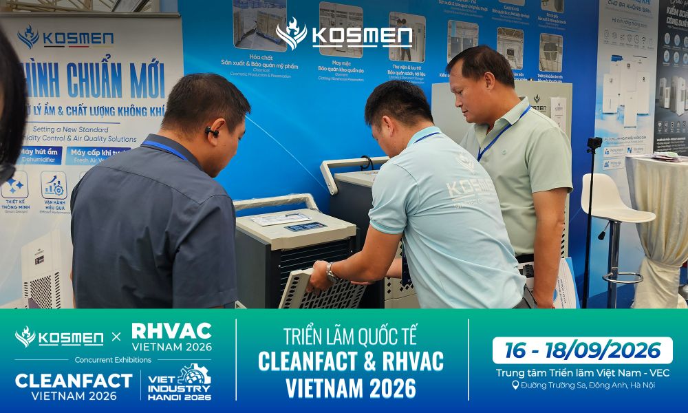 Kh&aacute;ch tham quan d&agrave;nh sự quan t&acirc;m c&aacute;c sản phẩm kiểm so&aacute;t ẩm Kosmen