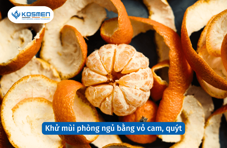 Khử mùi phòng ngủ bằng vỏ cam, quýt