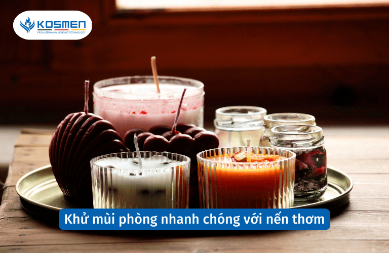 Khử mùi phòng nhanh chóng với nến thơm