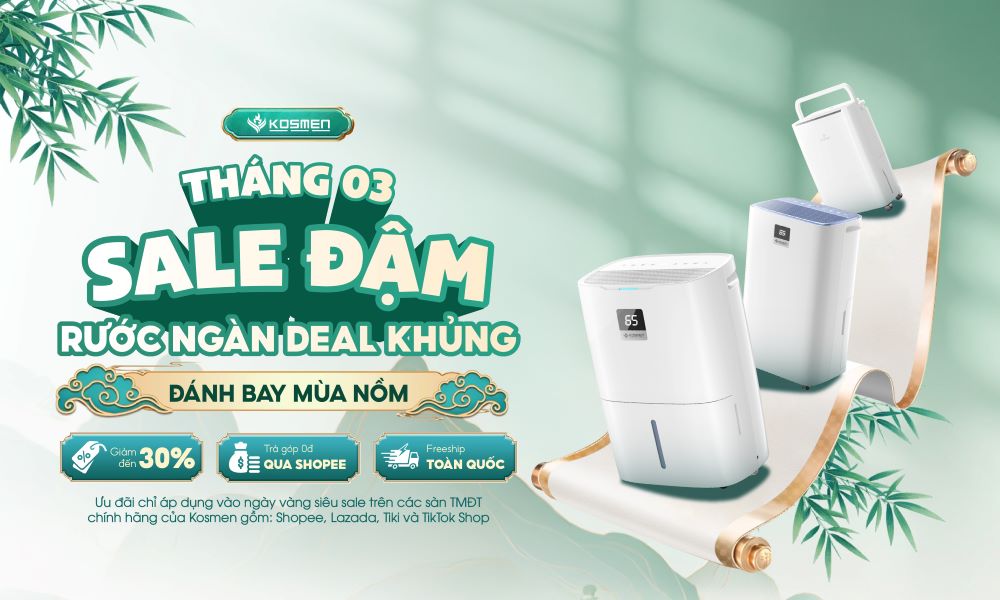Kosmen tung ưu đ&atilde;i khủng đến 30% v&agrave;o c&aacute;c ng&agrave;y v&agrave;ng si&ecirc;u sale trong th&aacute;ng 3