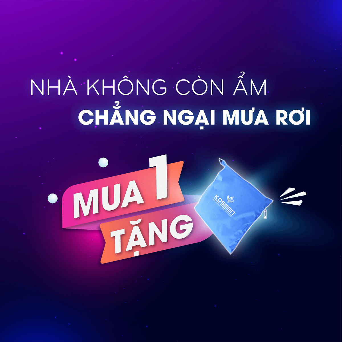 Khuyến Mãi Tặng Ngay Áo Mưa Cao Cấp Khi Mua Máy Hút Ẩm Kosmen