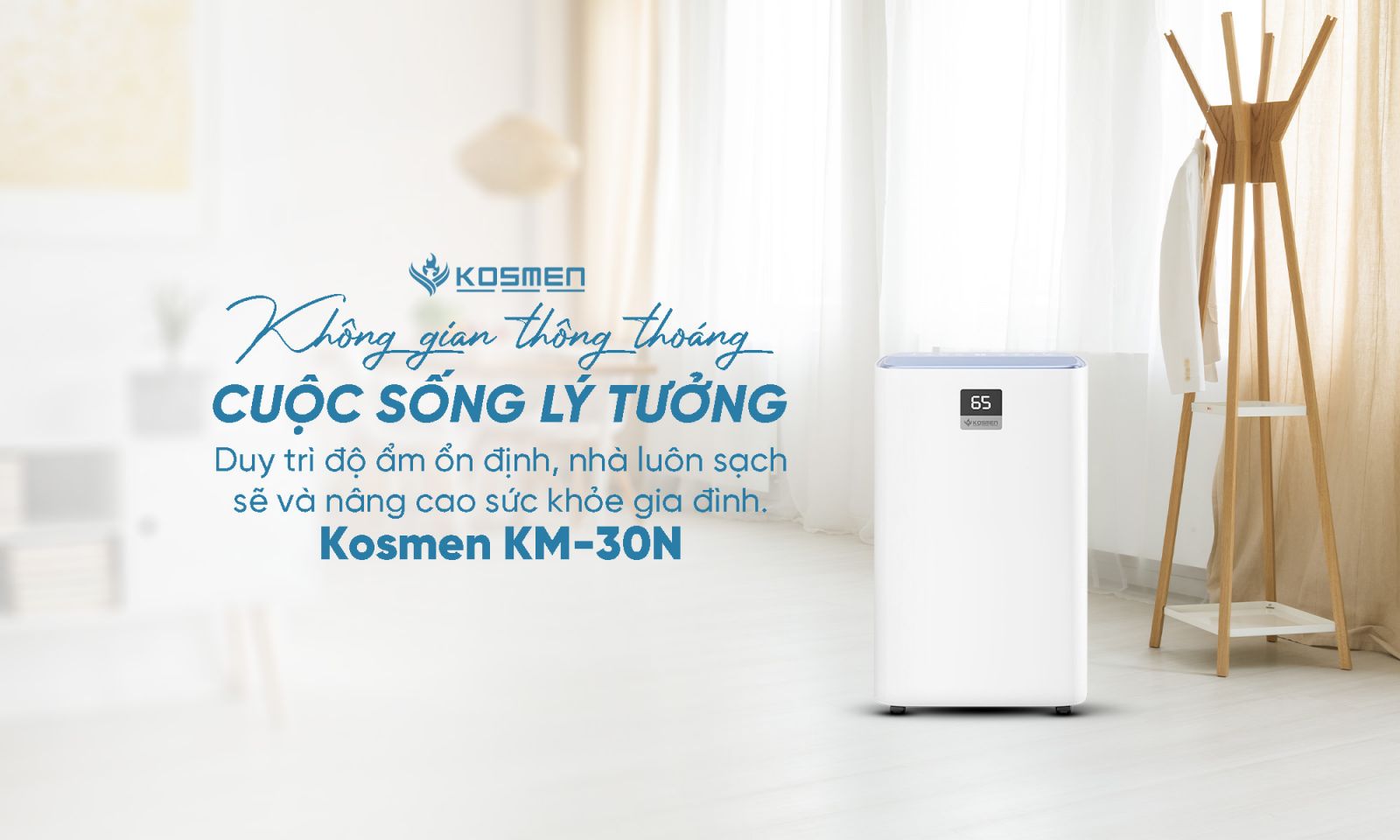 Máy hút ẩm Kosmen - Giải pháp bảo vệ gia đình cho mùa nồm ẩm