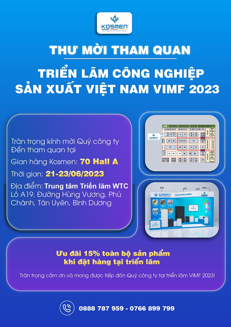 Ưu đ&atilde;i khi tham quan gian h&agrave;ng Kosmen tại Triển l&atilde;m C&ocirc;ng nghiệp VIMF 2023