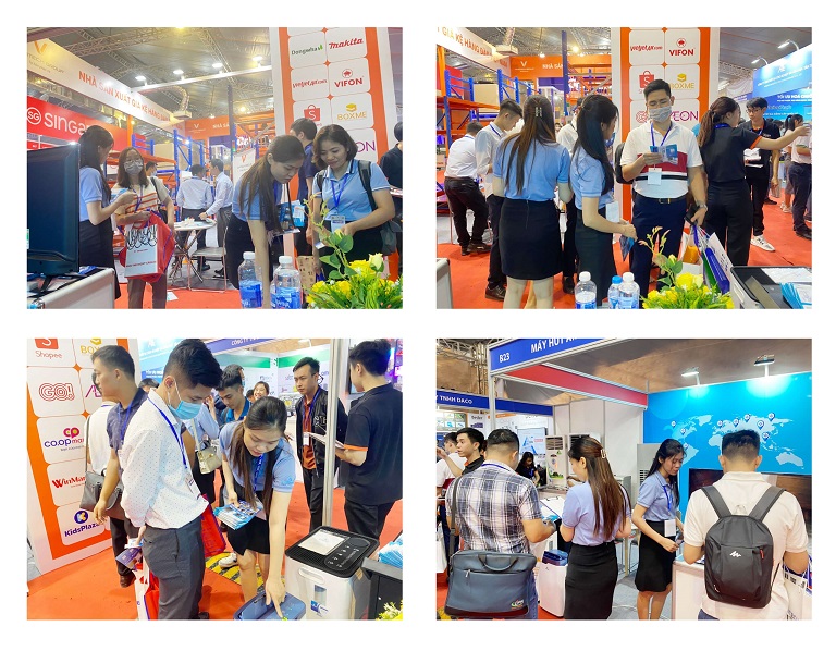 Khách hàng đến tham quan gian hàng của Kosmen