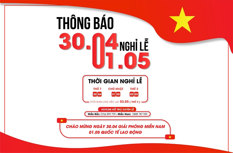 Công Ty Cổ Phần Kosmen - Thông Báo Nghỉ Lễ 30/04 Và 01/05/2022