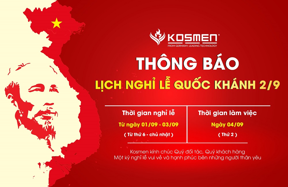 Kosmen th&ocirc;ng b&aacute;o nghỉ lễ Quốc Kh&aacute;nh 2-9-2023