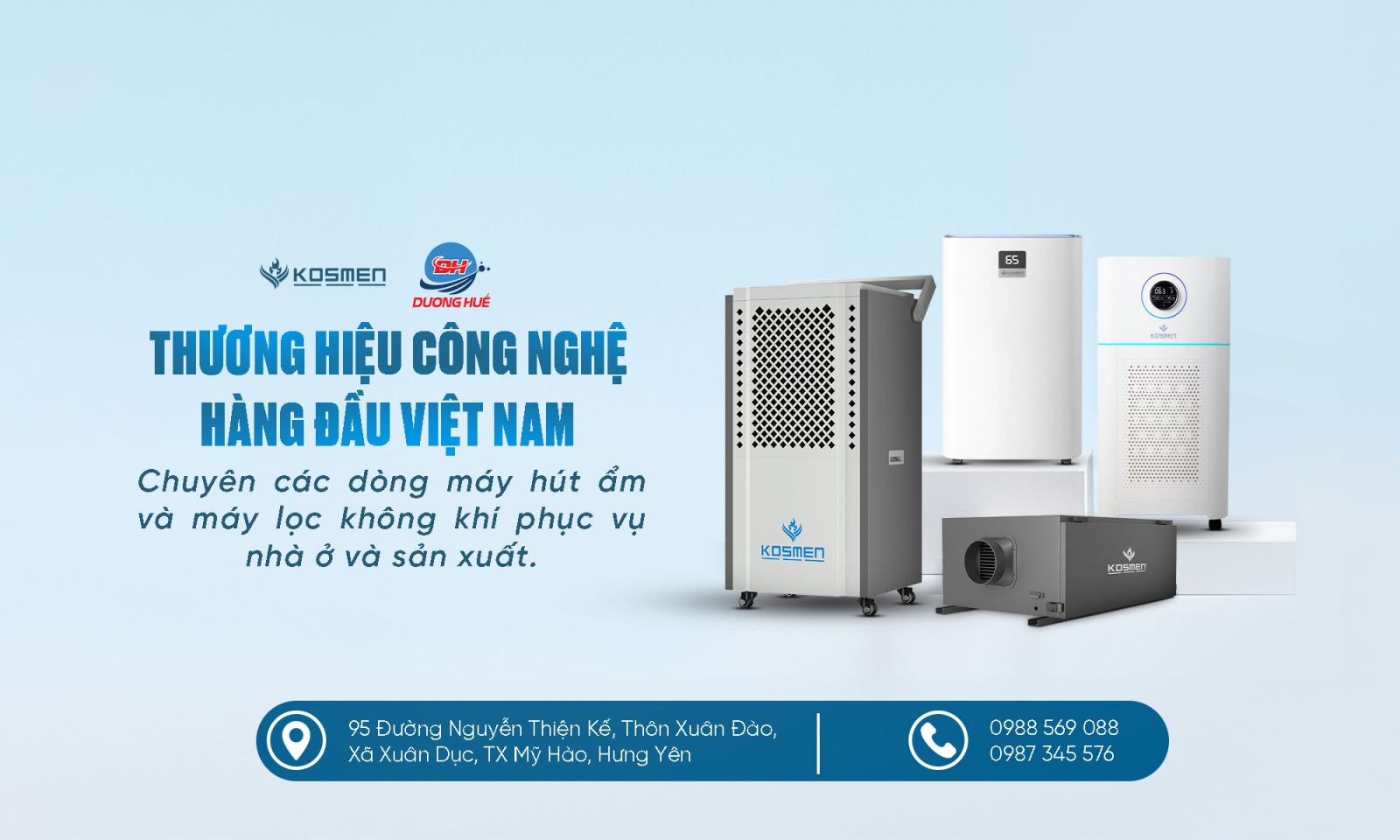 Kosmen l&agrave; thương hiệu c&ocirc;ng nghệ chuy&ecirc;n cung cấp c&aacute;c sản phẩm m&aacute;y h&uacute;t ẩm v&agrave; m&aacute;y lọc kh&ocirc;ng kh&iacute; h&agrave;ng đầu tại Việt Nam