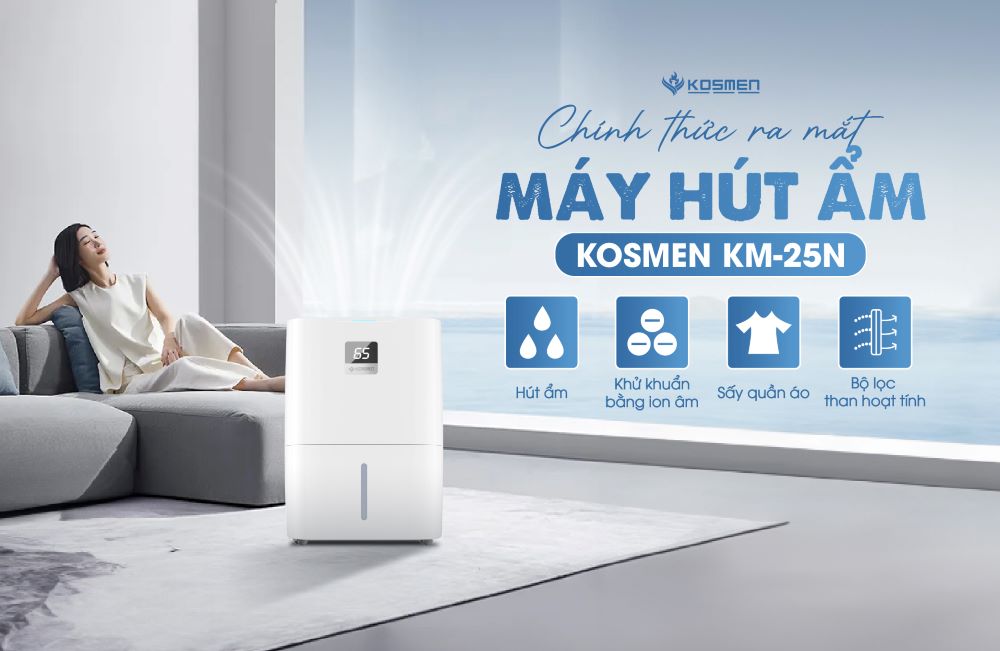 Kosmen Việt Nam chính thức ra mắt sản phẩm máy hút ẩm Kosmen KM-25N