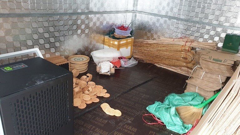 Lắp đặt m&aacute;y h&uacute;t ẩm Kosmen tại l&agrave;ng nghề thủ c&ocirc;ng m&acirc;y tre đan Ph&uacute; Vinh