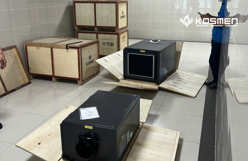 Lắp đặt máy hút ẩm âm trần xử lý ẩm bệnh viện
