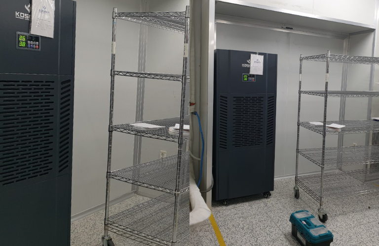 Máy hút ẩm Kosmen KM-250S được lựa chọn để bảo quản kho linh kiện 