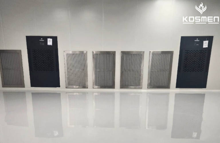 Dự &aacute;n lắp đặt m&aacute;y h&uacute;t ẩm Kosmen KM-480S để kiểm so&aacute;t ẩm cho ph&ograve;ng sạch