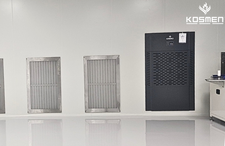 Dự &aacute;n lắp đặt m&aacute;y h&uacute;t ẩm Kosmen KM-480S để kiểm so&aacute;t ẩm cho ph&ograve;ng sạch