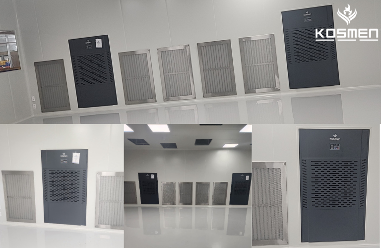 Dự &aacute;n lắp đặt m&aacute;y h&uacute;t ẩm Kosmen KM-480S để kiểm so&aacute;t ẩm cho ph&ograve;ng sạch