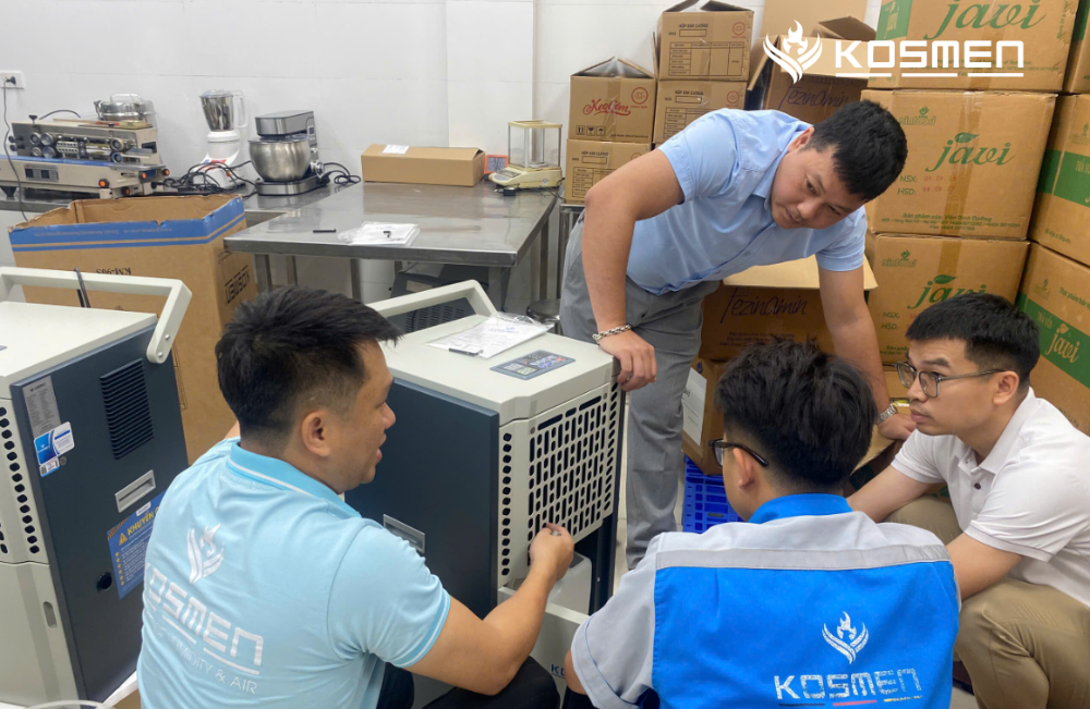 Lắp đặt m&aacute;y h&uacute;t ẩm c&ocirc;ng nghiệp Kosmen KM-90S cho Viện Dinh dưỡng Quốc gia